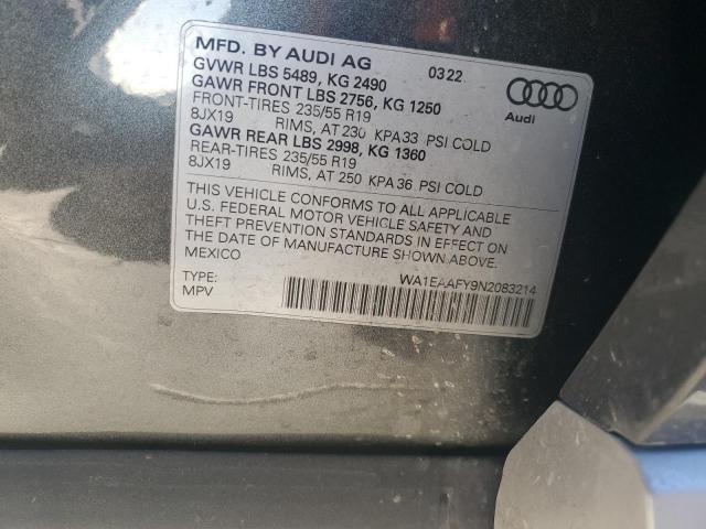 WA1EAAFY9N2083214 Audi Q5 PREMIUM 12