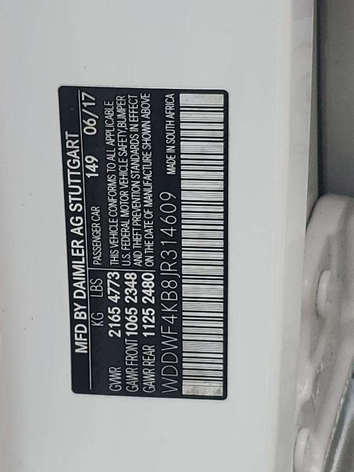 2018 Mercedes-Benz C 300 4Matic VIN: WDDWF4KB8JR314609 Lot: 78624154