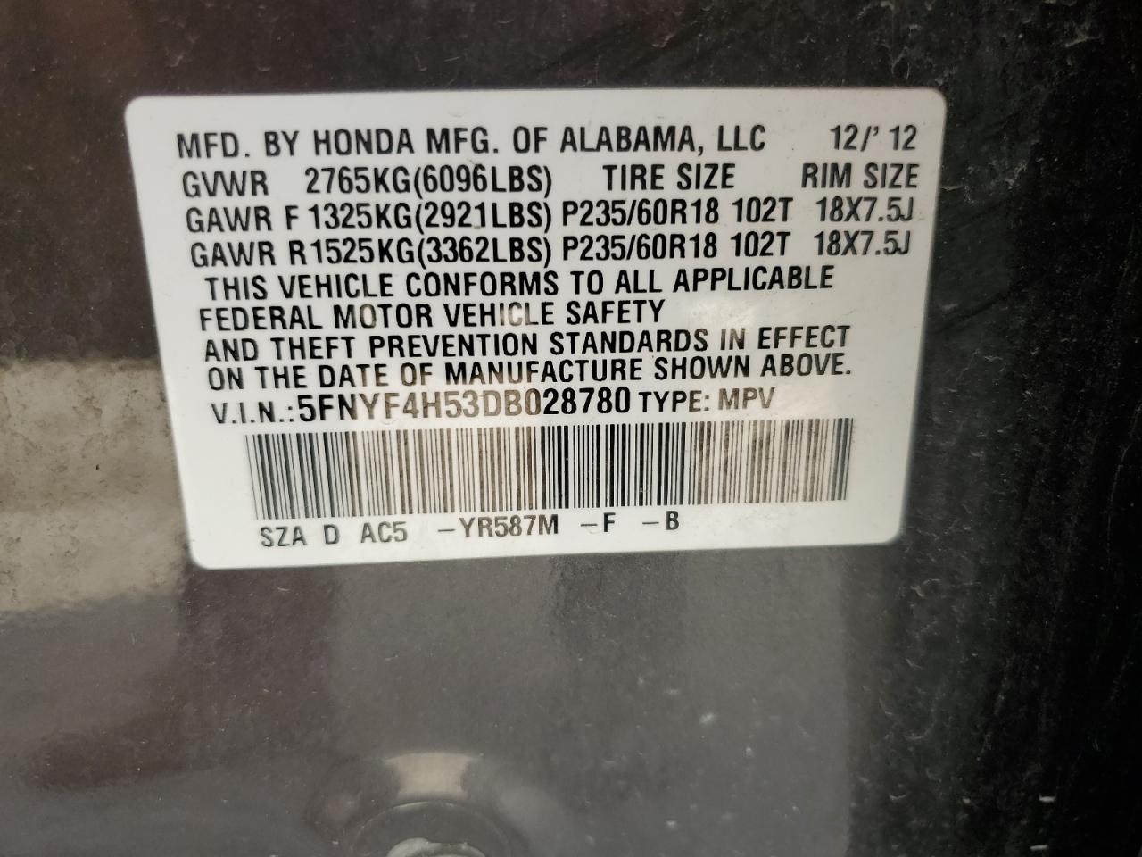 2013 Honda Pilot - Image 13