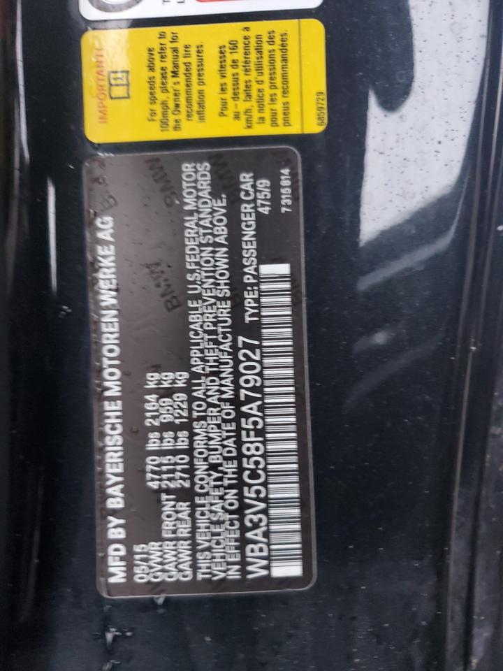 2015 BMW 428 I VIN: WBA3V5C58F5A79027 Lot: 74576244