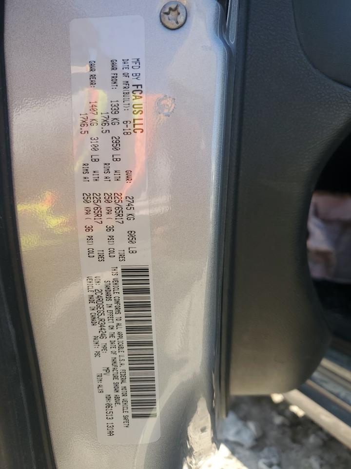 2018 Dodge Grand Caravan Gt VIN: 2C4RDGEG5JR344246 Lot: 57223835