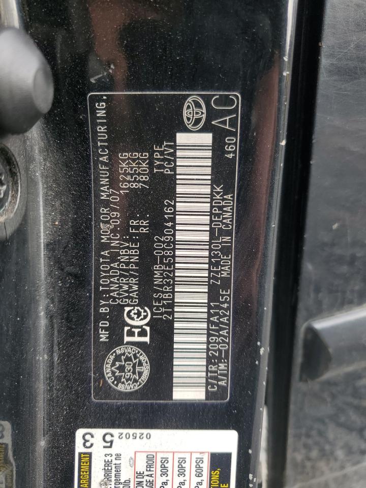 2008 Toyota Corolla Ce VIN: 2T1BR32E58C904162 Lot: 77319674