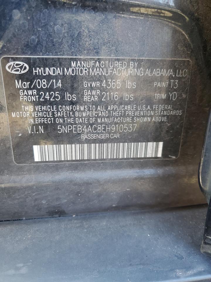 5NPEB4AC8EH910537 2014 Hyundai Sonata Gls