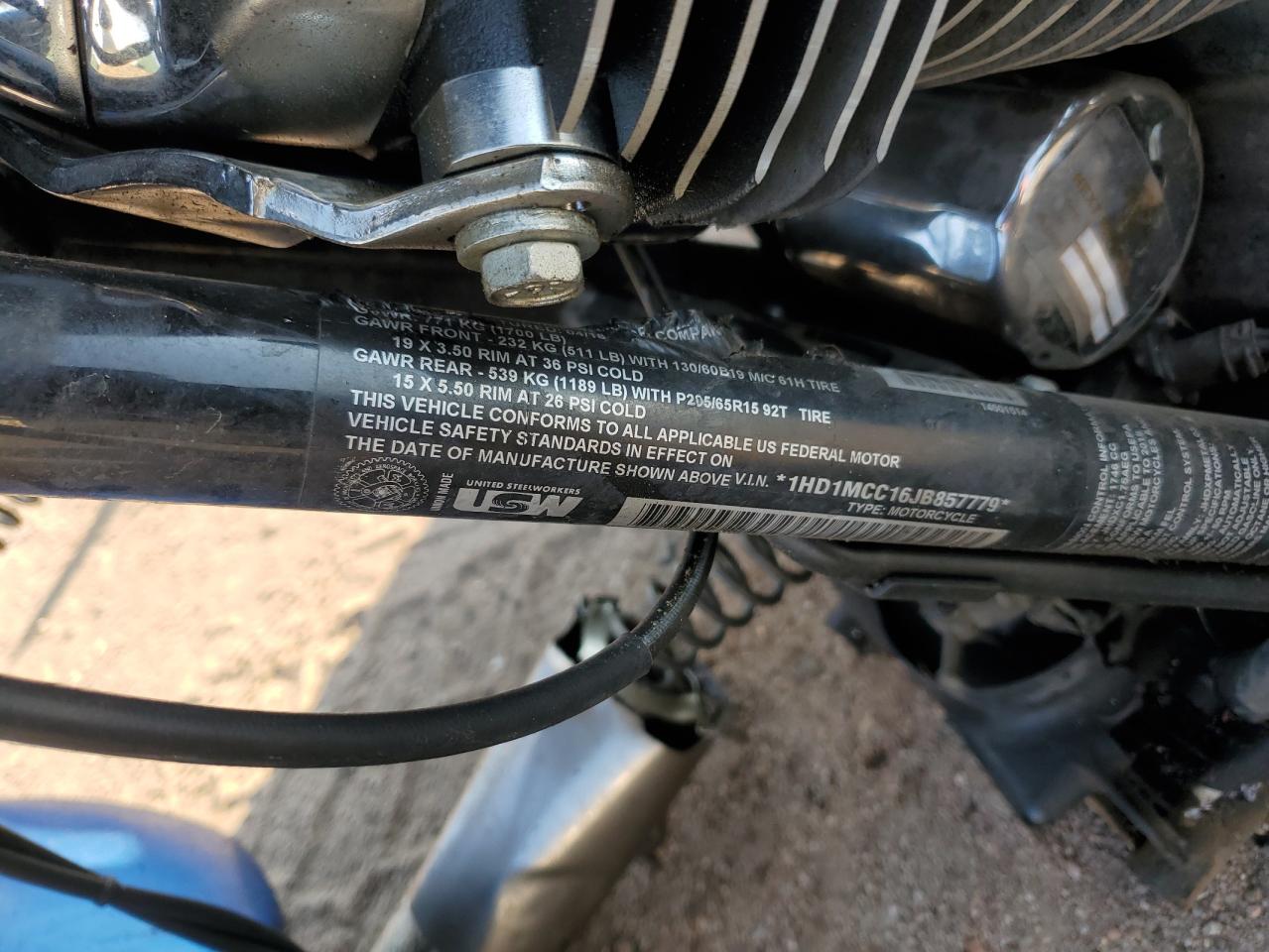 2018 Harley-Davidson Flrt Free Wheeler VIN: 1HD1MCC16JB857779 Lot: 74803224