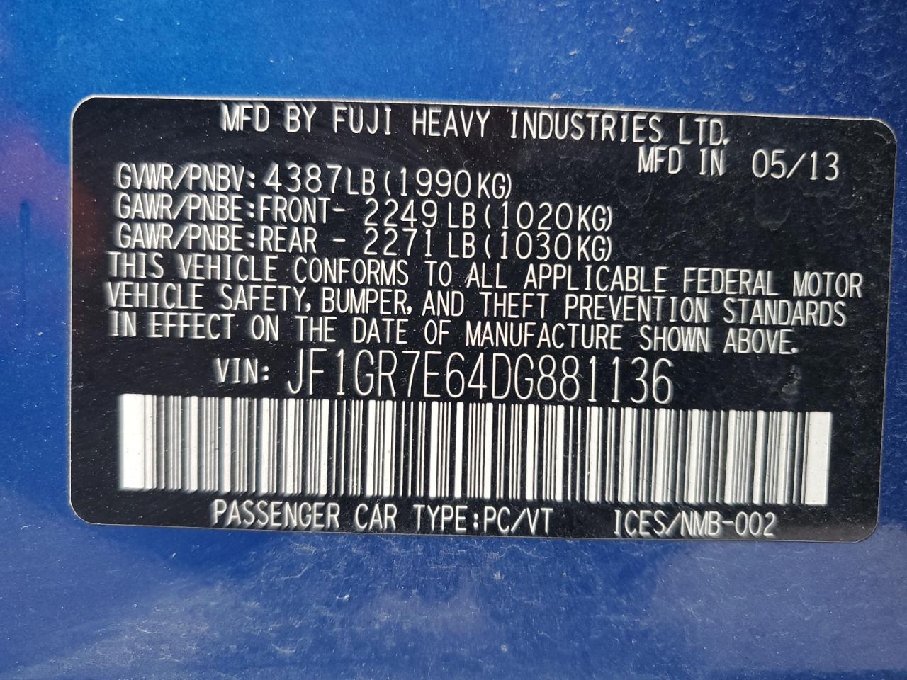 2013 Subaru WRX - Image 12
