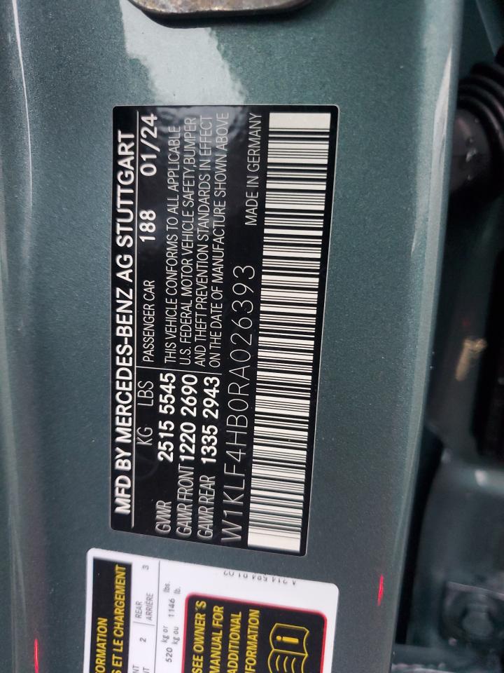 W1KLF4HB0RA026393 2024 Mercedes-Benz E 350 4Matic