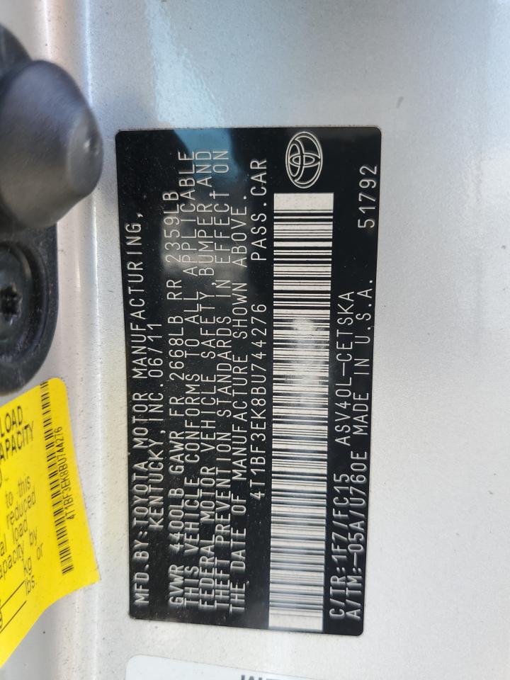 4T1BF3EK8BU744276 2011 Toyota Camry Base