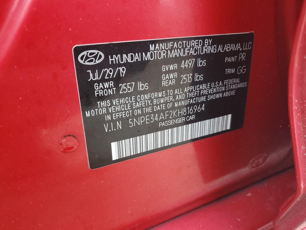 2019 Hyundai Sonata - Image 12
