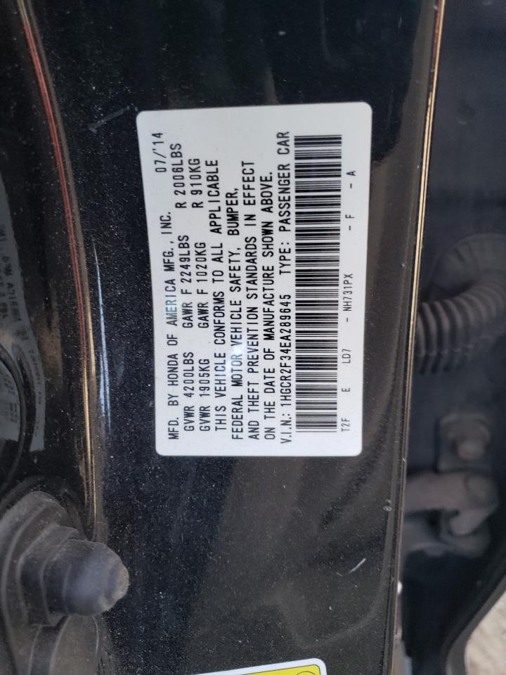 2014 Honda Accord Lx VIN: 1HGCR2F34EA289645 Lot: 77462444