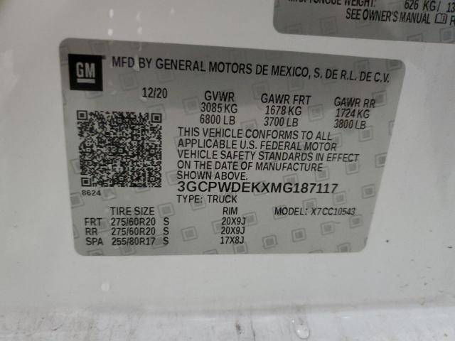 3GCPWDEKXMG187117 Chevrolet All Models SILVERADO 12