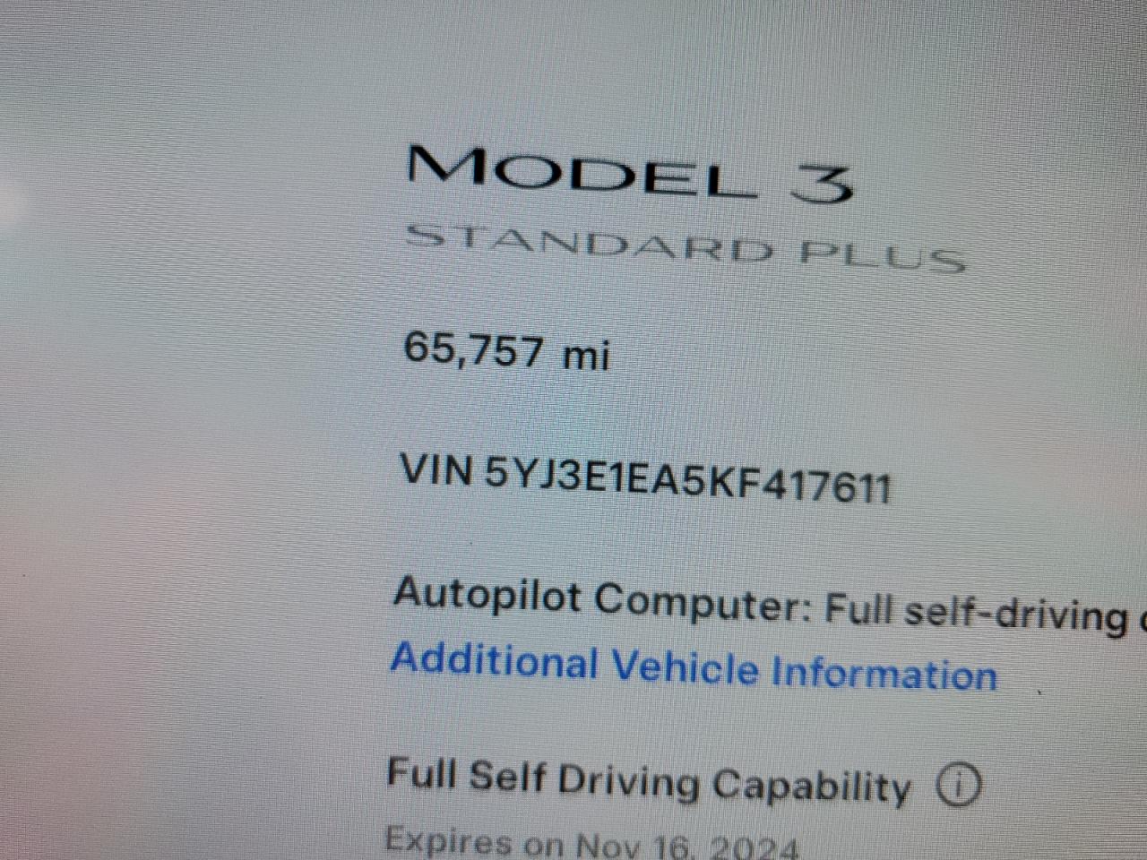 2019 Tesla Model 3 VIN: 5YJ3E1EA5KF417611 Lot: 76583804