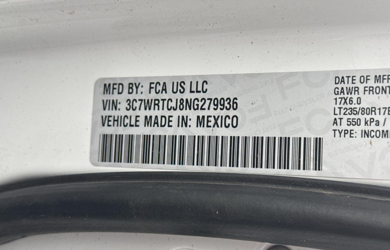 2022 Ram 3500 VIN: 3C7WRTCJ8NG279936 Lot: 78816734