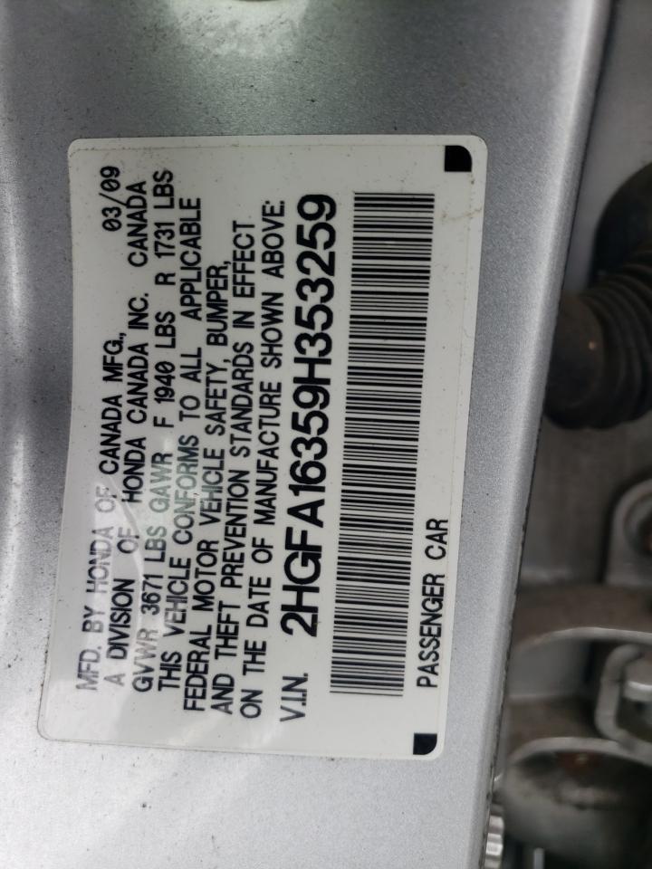 2HGFA16359H353259 2009 Honda Civic Vp