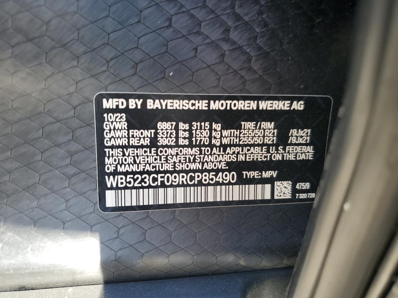 WB523CF09RCP85490 2024 BMW Ix xDrive50