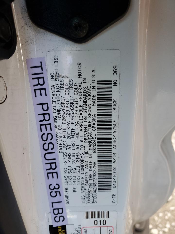 5TEUU42N87Z332798 2007 Toyota Tacoma Access Cab