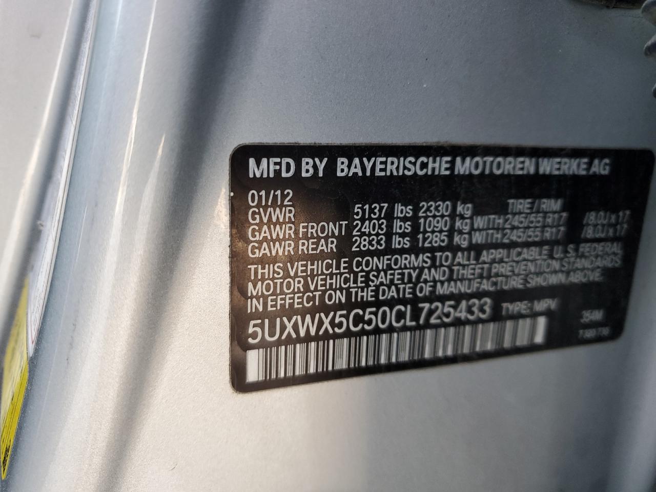 5UXWX5C50CL725433 2012 BMW X3 xDrive28I