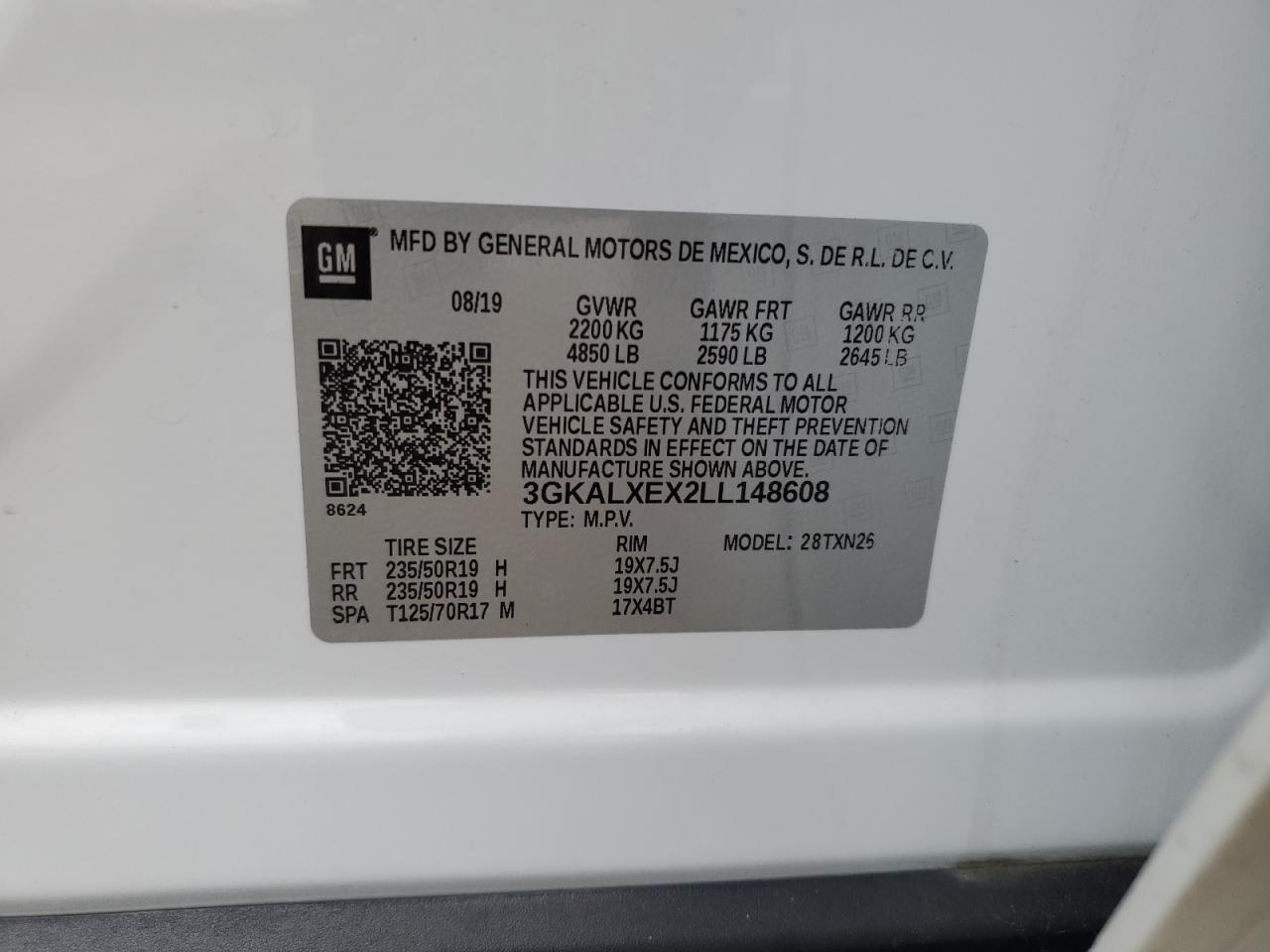 3GKALXEX2LL148608 2020 GMC Terrain Denali