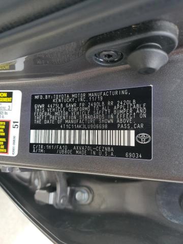 4T1C11AK3LU906698 Toyota Camry LE 12