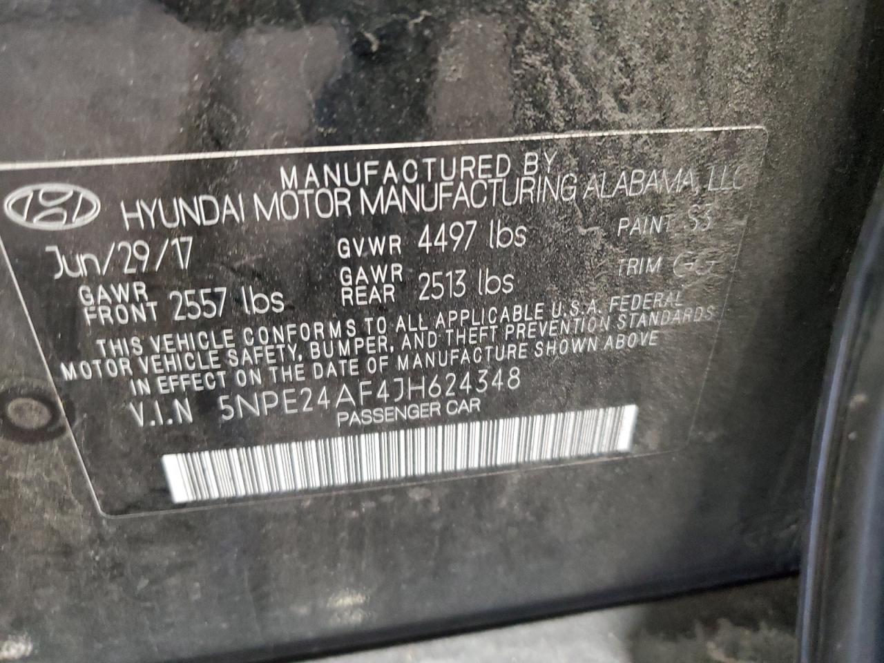 5NPE24AF4JH624348 2018 Hyundai Sonata Se