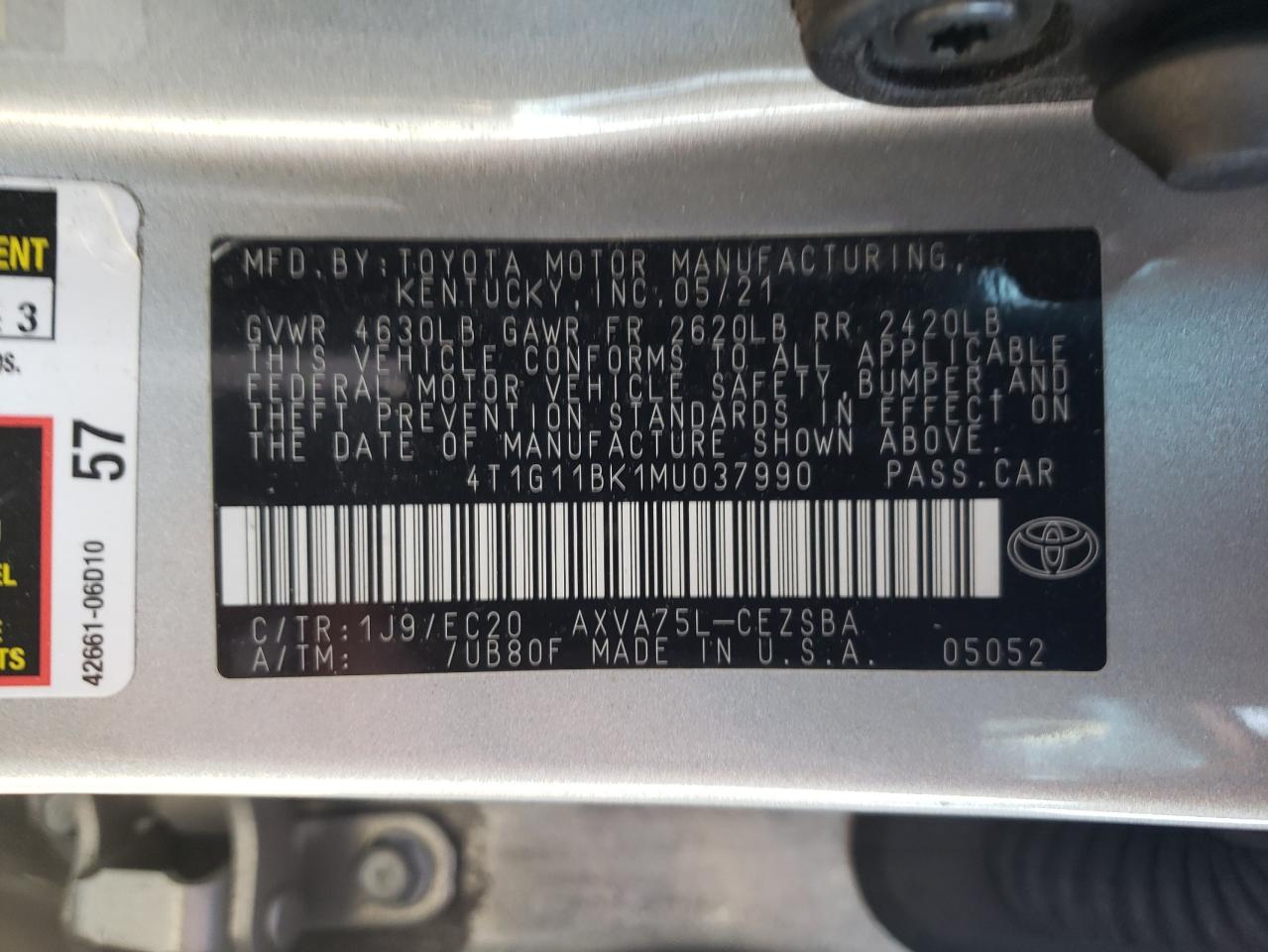 2021 Toyota Camry - Image 14