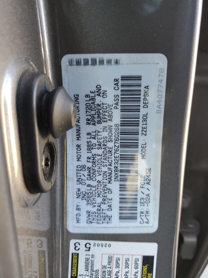 1NXBR32E76Z760268 2006 Toyota Corolla Ce