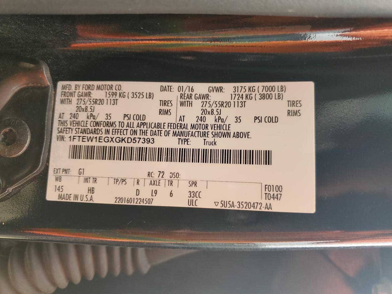 1FTEW1EGXGKD57393 2016 FORD F-150 - Image 13