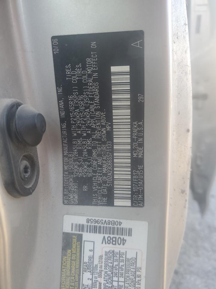 5TDZA23C66S571133 2006 Toyota Sienna Ce