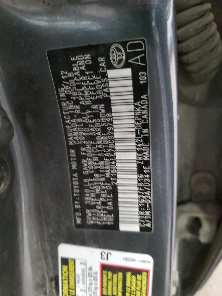 2T1BU4EE7DC929798 2013 Toyota Corolla Base