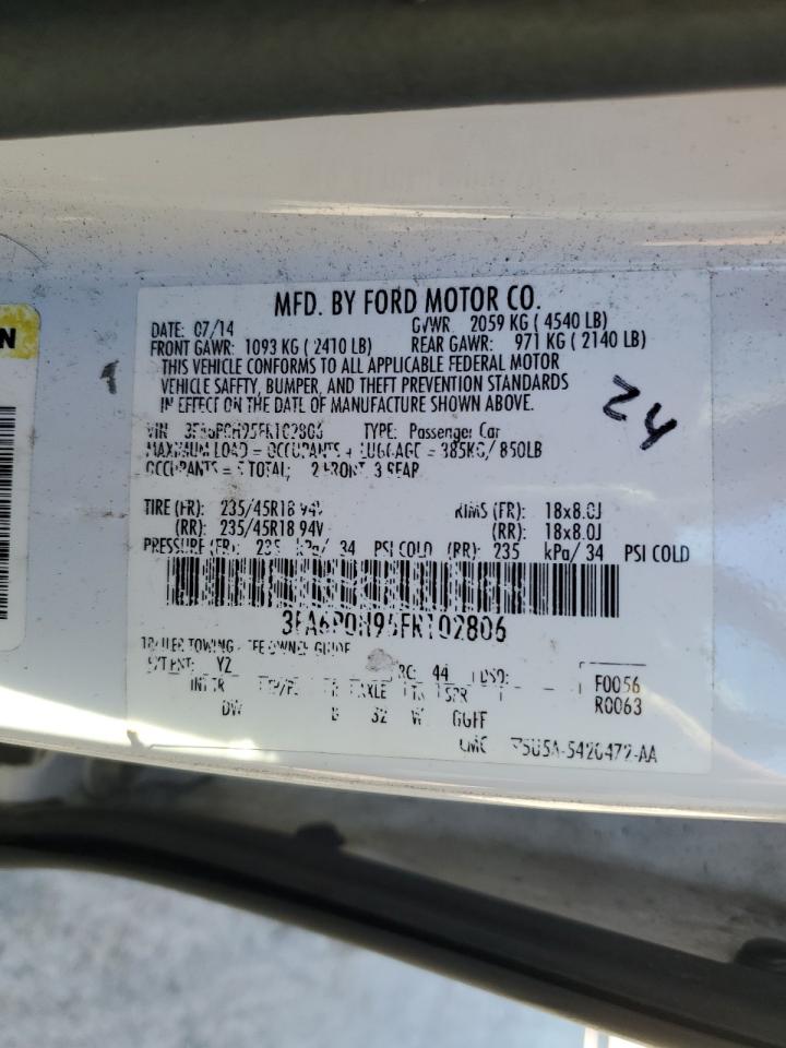 3FA6P0H95FR102806 2015 Ford Fusion Se