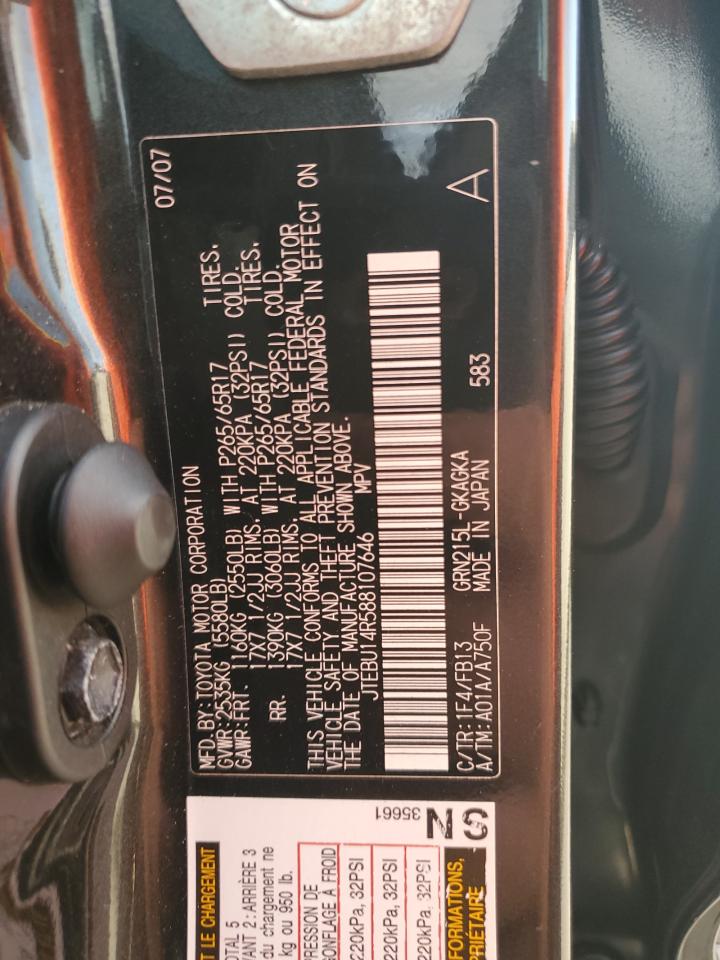 JTEBU14R588107646 2008 Toyota 4Runner Sr5