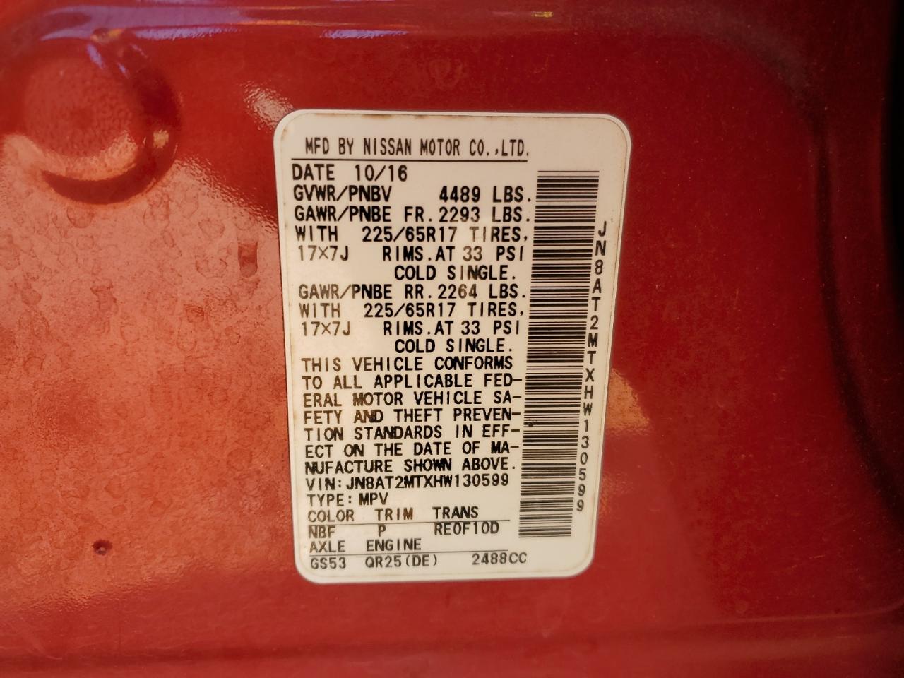 2017 Nissan Rogue - Image 13