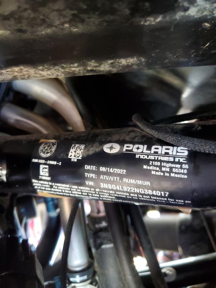 2022 Polaris Rzr Turbo R 4 Ultimate VIN: 3NSG4L922NG384017 Lot: 77632144