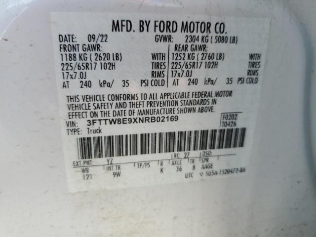 3FTTW8E9XNRB02169 Ford Maverick X 13