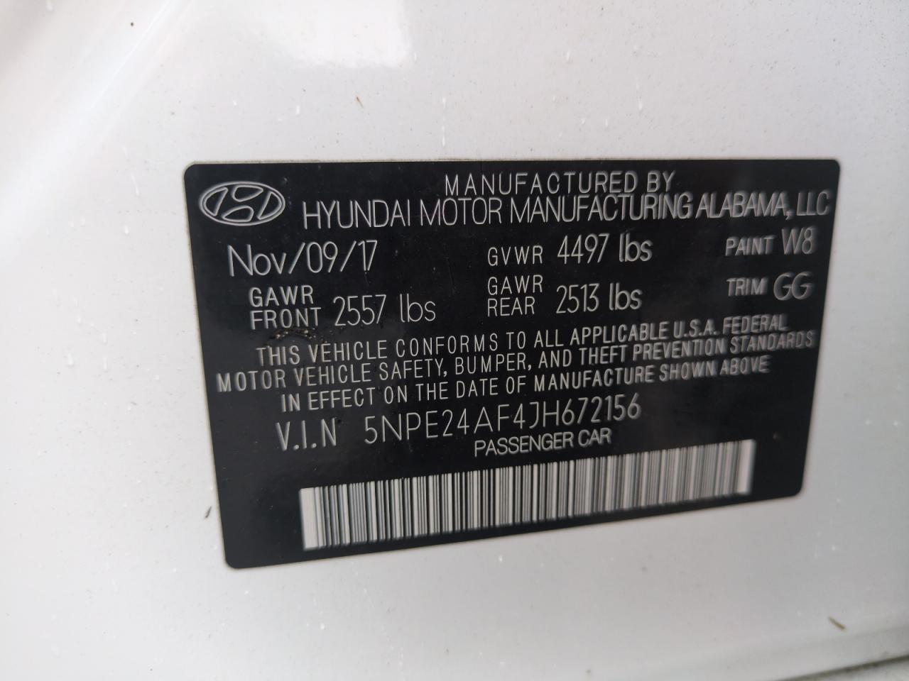 5NPE24AF4JH672156 2018 HYUNDAI SONATA - Image 13