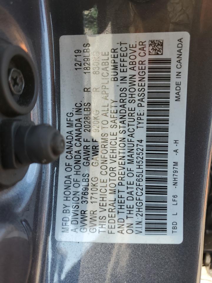 2HGFC2F65LH525274 2020 Honda Civic Lx