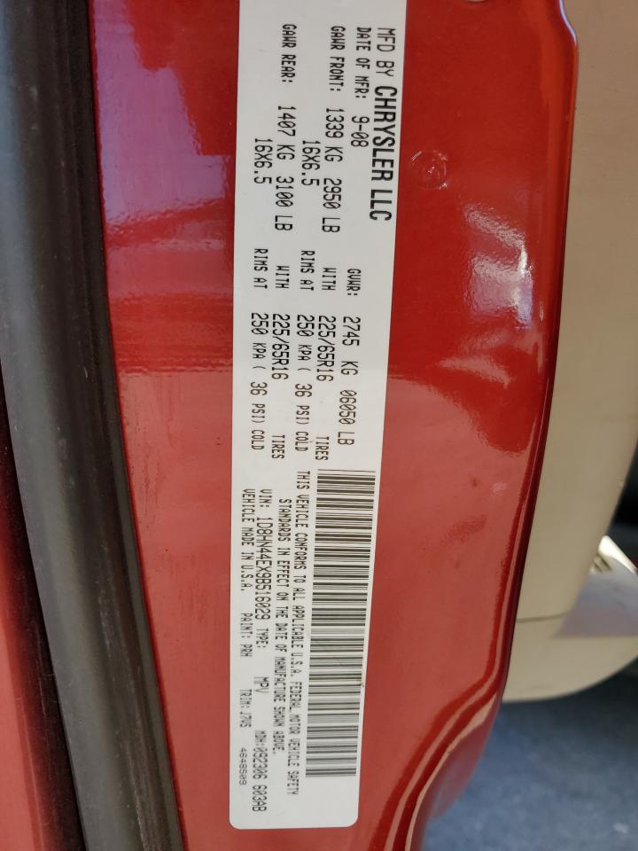 2009 Dodge Grand Caravan Se VIN: 1D8HN44EX9B516029 Lot: 75032264