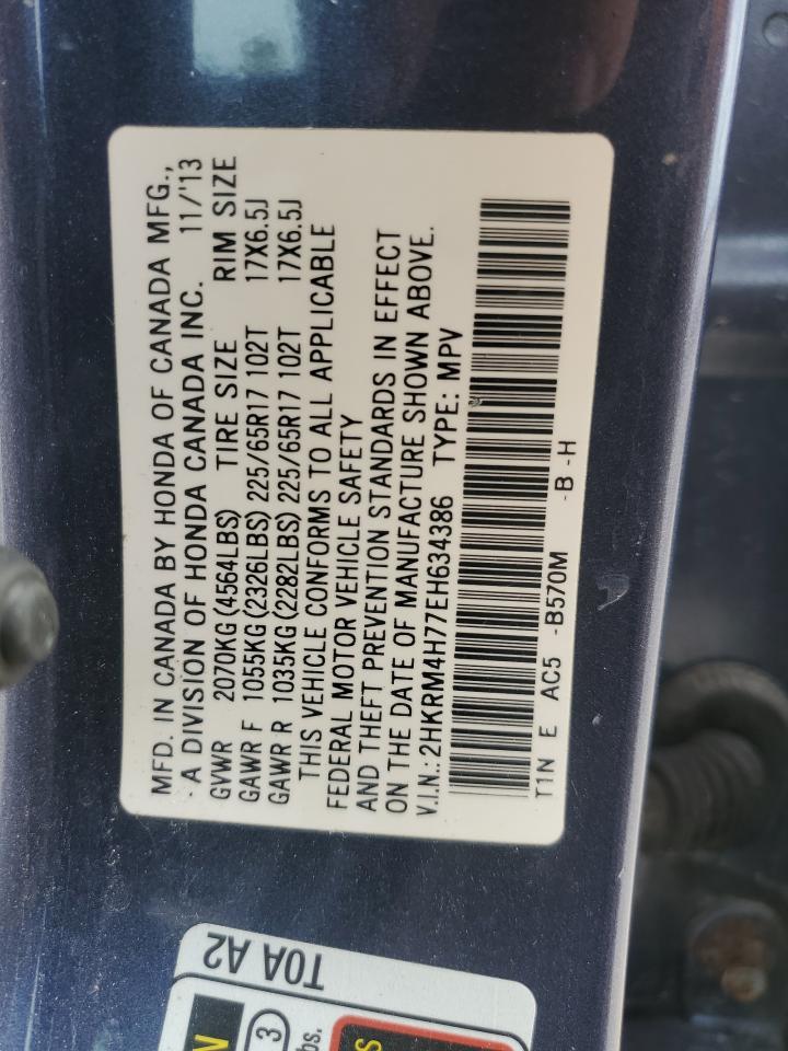 2HKRM4H77EH634386 2014 Honda Cr-V Exl