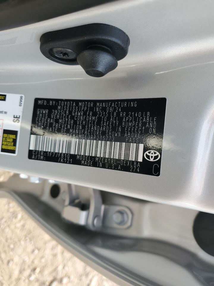 2024 Toyota Corolla Le VIN: 5YFB4MDE3RP215773 Lot: 77840024