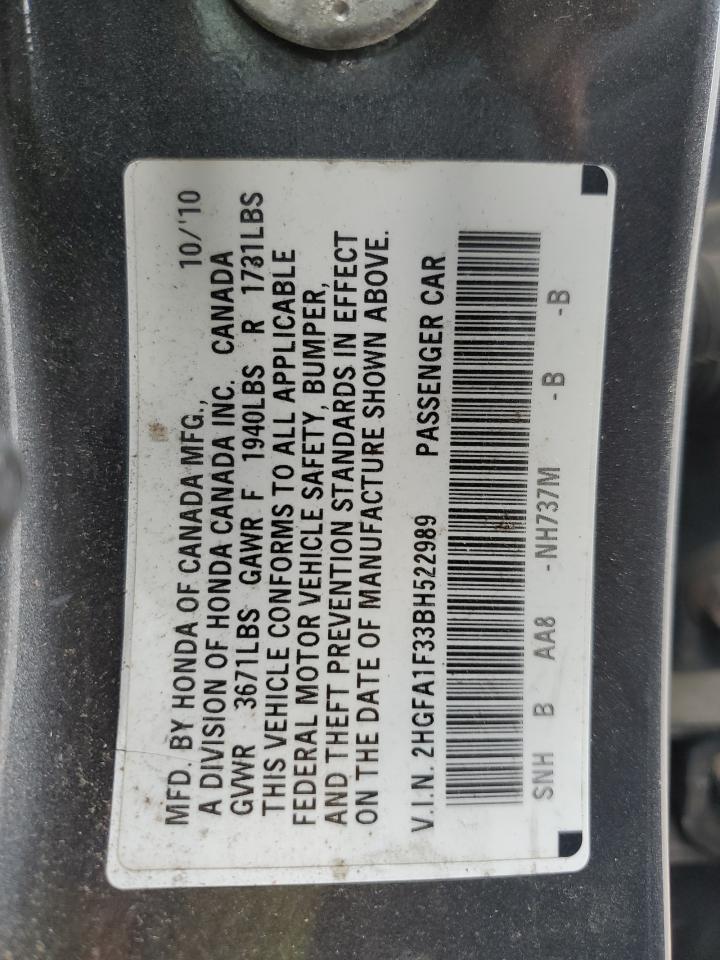 2HGFA1F33BH522989 2011 Honda Civic Vp