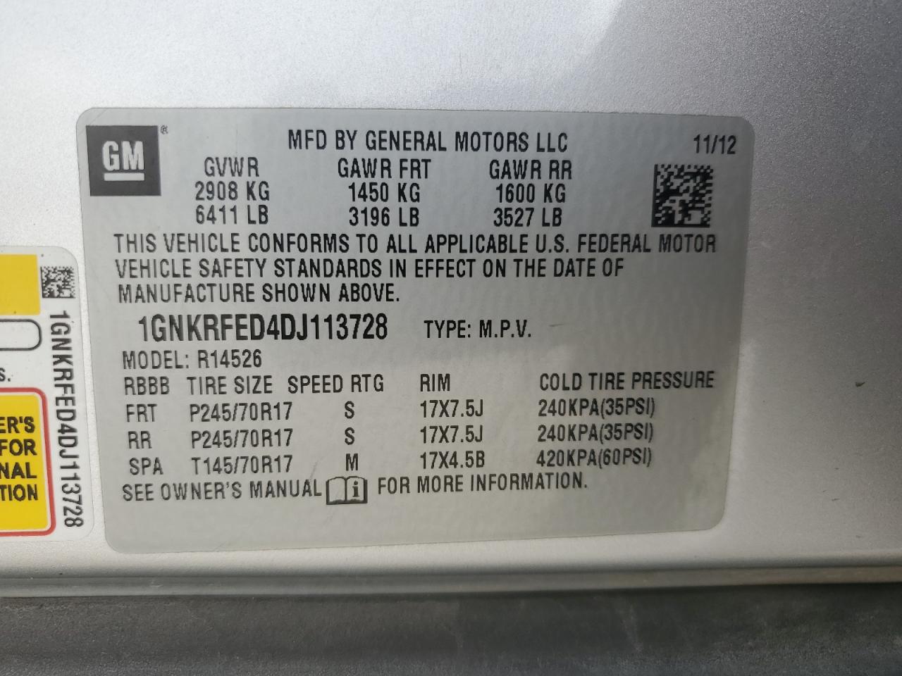 2013 Chevrolet Traverse - Image 15