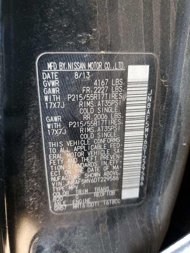 2013 Nissan Juke S VIN: JN8AF5MV6DT229586 Lot: 76169474