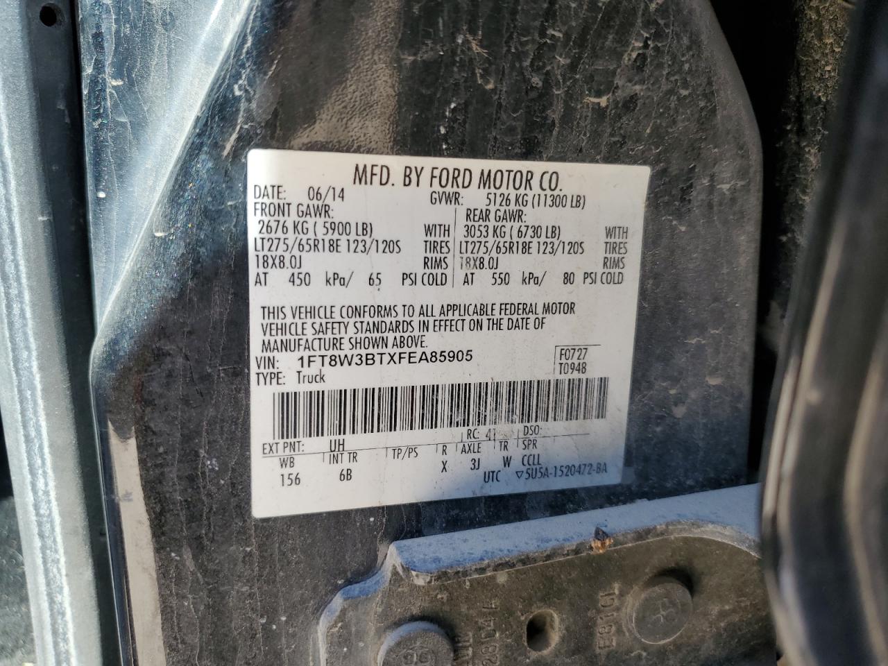 1FT8W3BTXFEA85905 2015 FORD F350 - Image 12