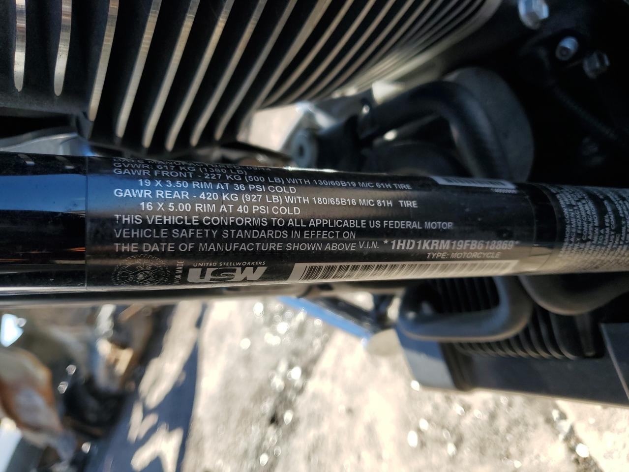 2015 Harley-Davidson Flhxs Street Glide Special VIN: 1HD1KRM19FB618869 Lot: 77146814