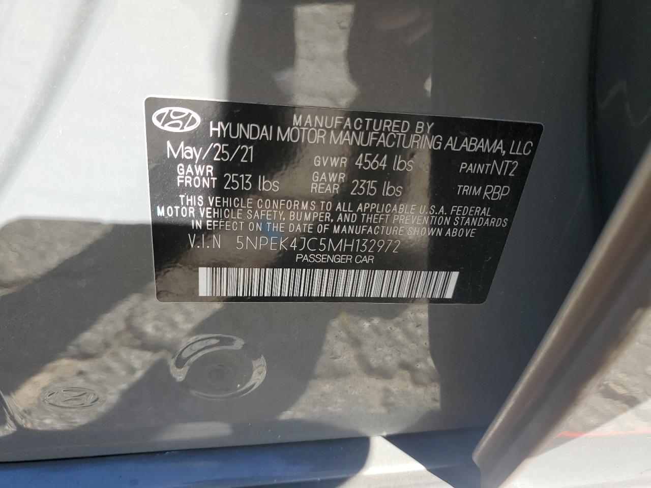 2021 Hyundai Sonata N Line VIN: 5NPEK4JC5MH132972 Lot: 76595664