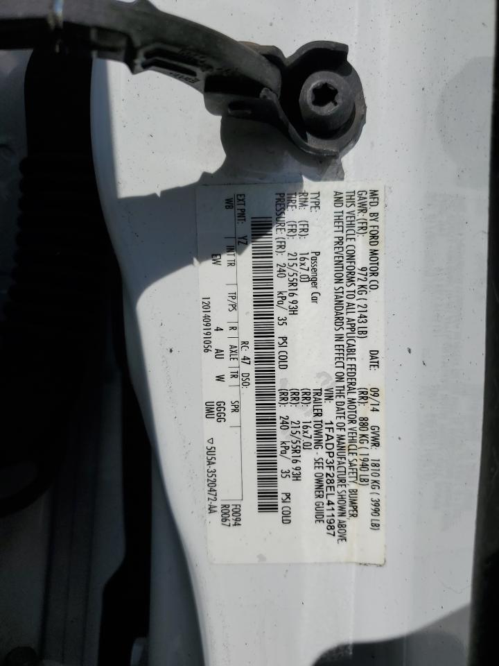 1FADP3F28EL411987 2014 Ford Focus Se