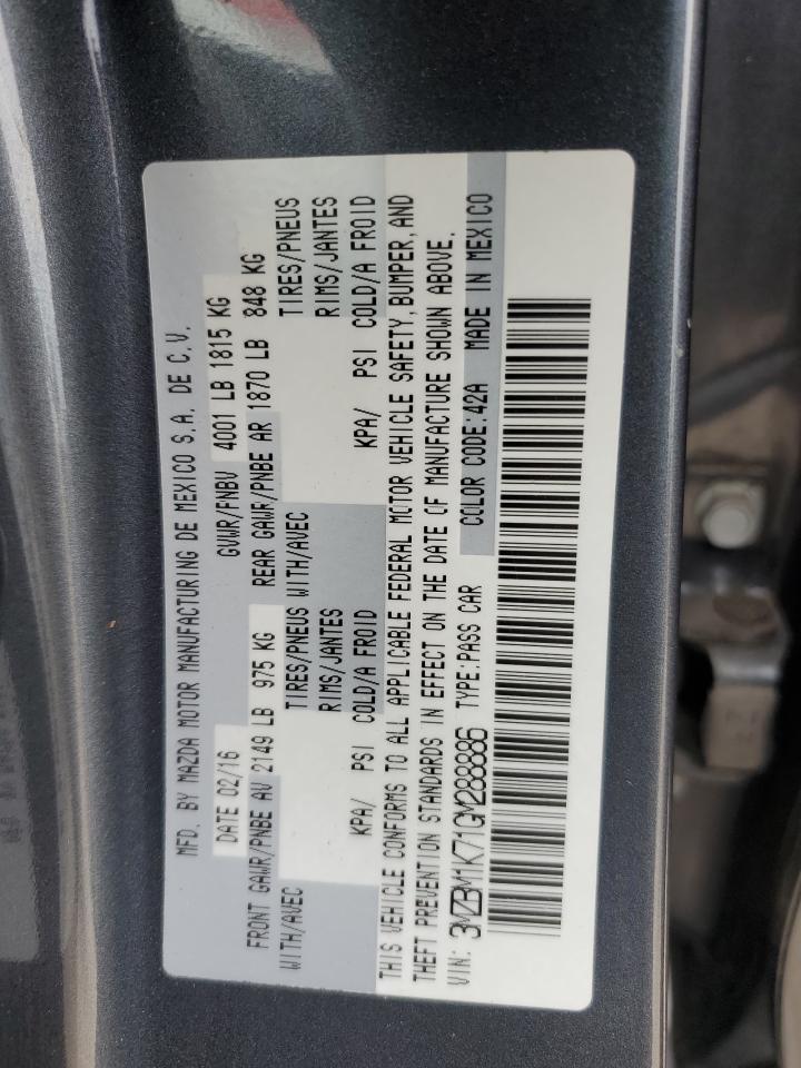 3MZBM1K71GM288886 2016 Mazda 3 Sport