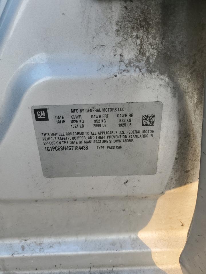 2016 Chevrolet Cruze Limited Ls VIN: 1G1PC5SH4G7184438 Lot: 76814484