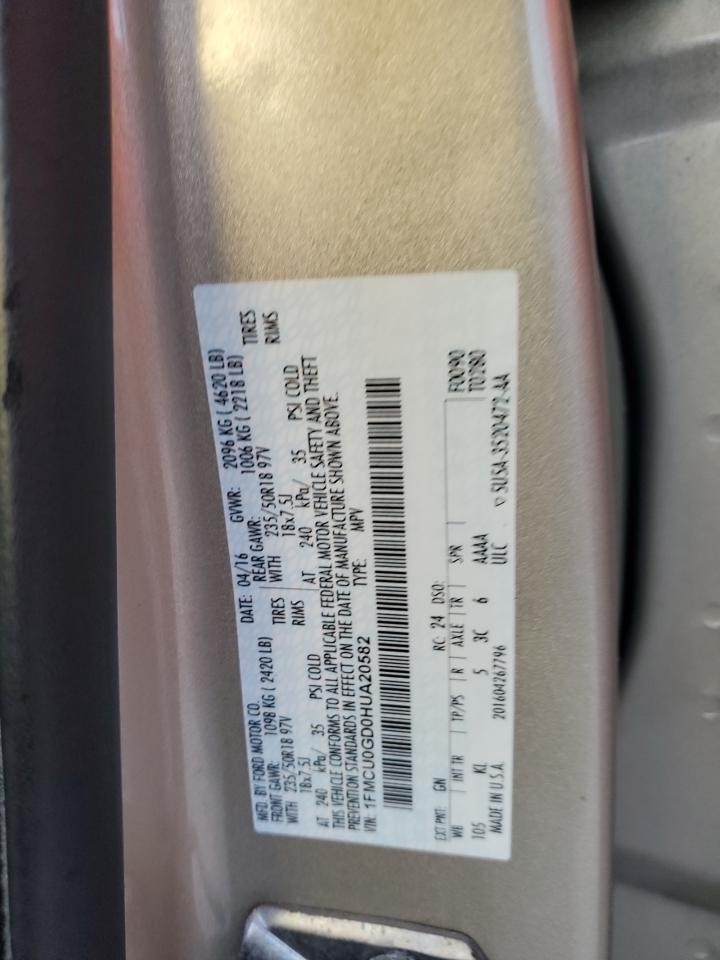 1FMCU0GD0HUA20582 2017 Ford Escape Se