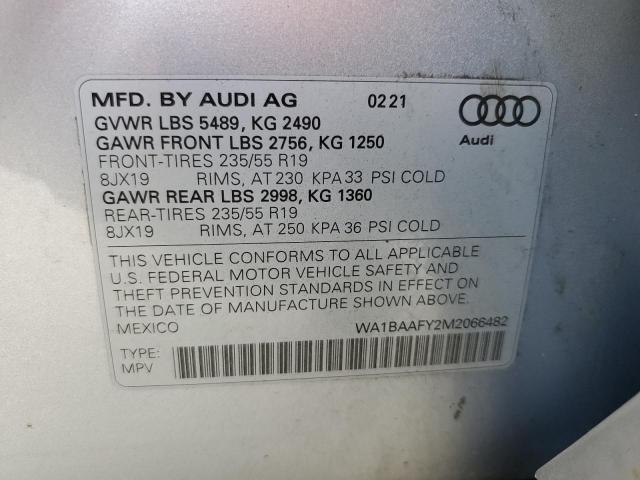 WA1BAAFY2M2066482 Audi Q5 PREMIUM 13