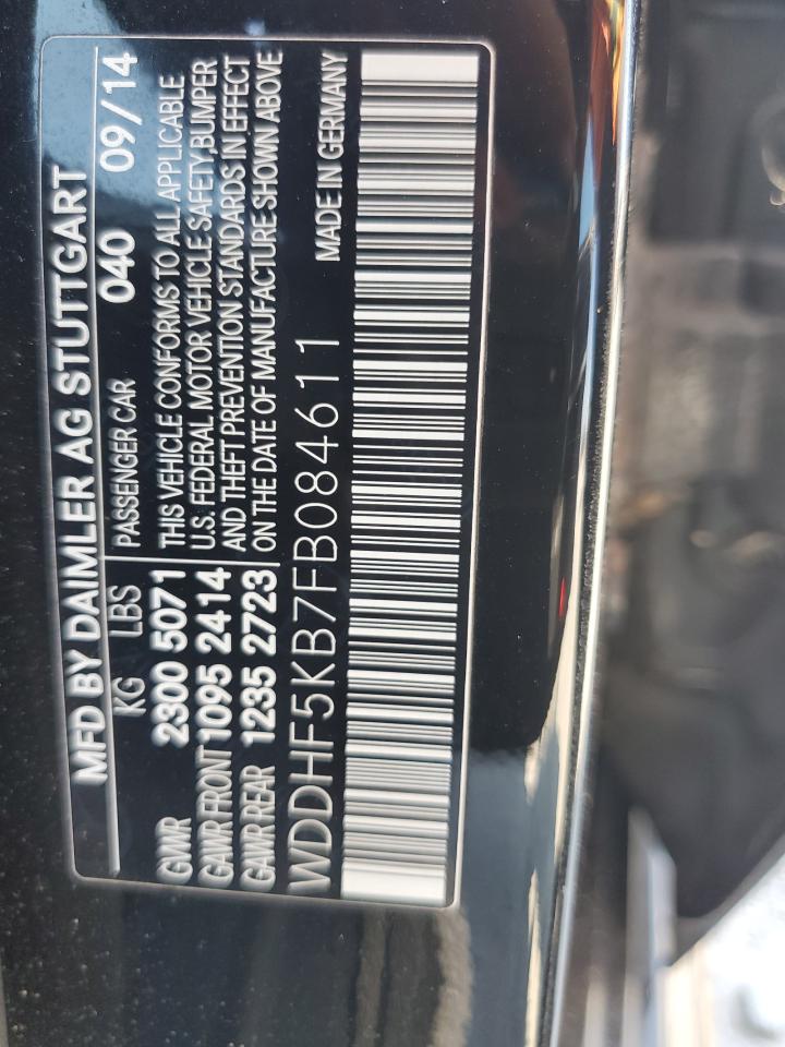 2015 Mercedes-Benz E 350 VIN: WDDHF5KB7FB084611 Lot: 76191994